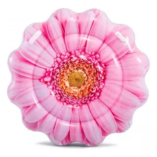 Colchoneta Inflable Intex Flor Margarita Color Rosa Claro