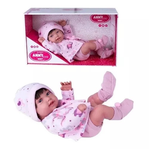 Boneca Reborn Anny Doll Baby 2441 - Cotiplás - Xickos Brinquedos