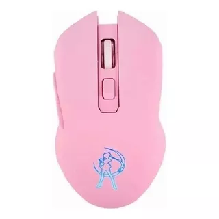 Mouse Inalambrico Recargable Sailor Moon Rosa Raton Pc Ergo