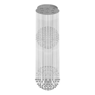 Lampara Colgante Techo Araña Moderno Cristales 10l Gu10 2m Cromo