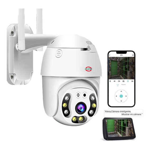 Cámara De Seguridad Exterior Wifi Inalámbrica 1080p Alarma