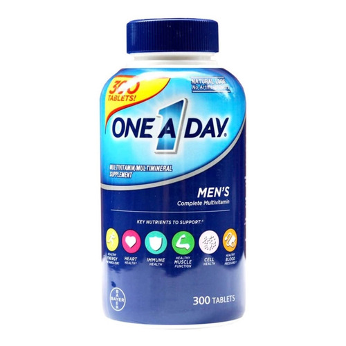 Multivitaminico One A Day Hombre X 300 Tabletas Sabor Neutro