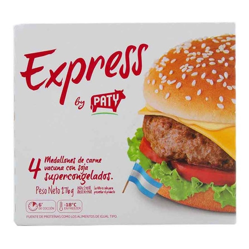 20 Hamburguesas Paty Express X 69 Gr C/u