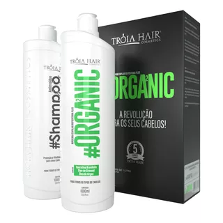 Kit Semi Definitiva Organica 1l Tróia Hair Liso Dos Sonhos