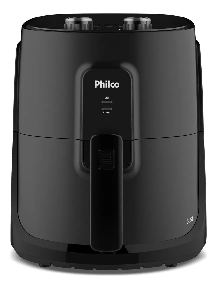 Air Fryer Philco 5,5l Cesto Quadrado 1500w Cor Preto 127v
