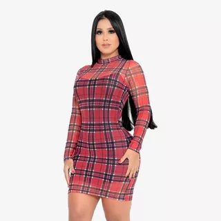 Vestido Tule Xadrez 2 Peças Com Vestido Forro Alcinha 