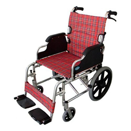 Silla De Traslado De Lujo C/reposa Pies Adulto Homecare Color Rojo