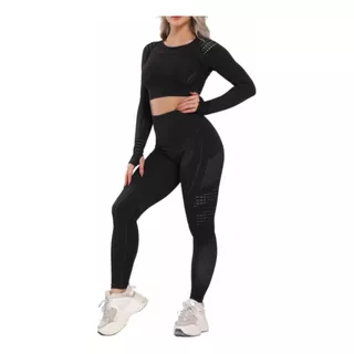 Conjunto Deportivo Licra Y Top Manga Larga