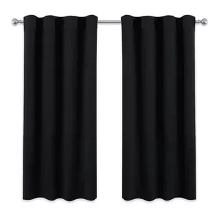 Juego De Cortinas Blackout Engomado 130x150cm Bloquea 100%