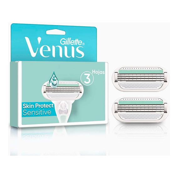 Cartucho Rastrillo Mujer Gillette Venus Sensitive, 2unidades