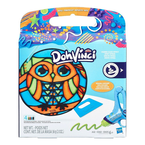 Play Doh Dohvinci Repuesto Efecto Vitral (lienzo) Hasbro Color Multicolor