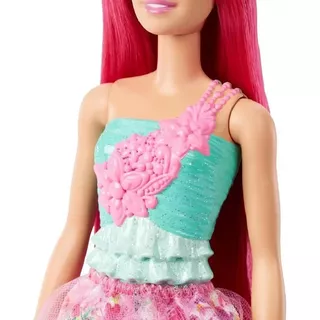 Barbie Princesas Dreamtopia Cabelo Rosa Escuro Hgr13 Mattel