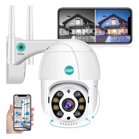 Cámara De Seguridad 1080p Hd Wifi Auto Seguimiento Con Alarm