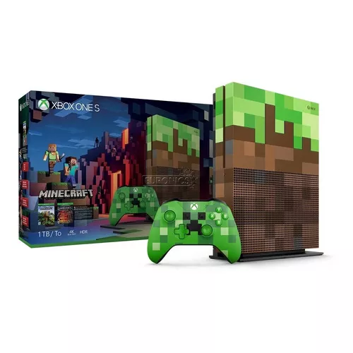 Console Xbox One S 1tb Edição Minecraft + Jogo Minecraft Dig