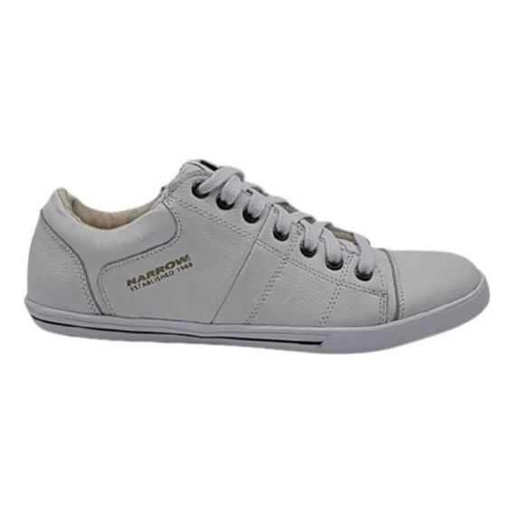 Zapatillas Vestir Casual Blanca Narrow Cuero Hombre Art.9410