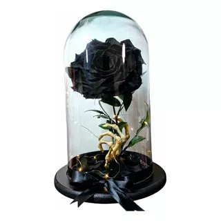 Rosa Gigante Negra  Con Mano De Esqueleto Y Luz Led, Exotico