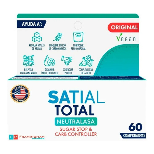 Satial Total Sugar Stop & Carb Controller X 60 Comprimidos Sabor Sin Sabor