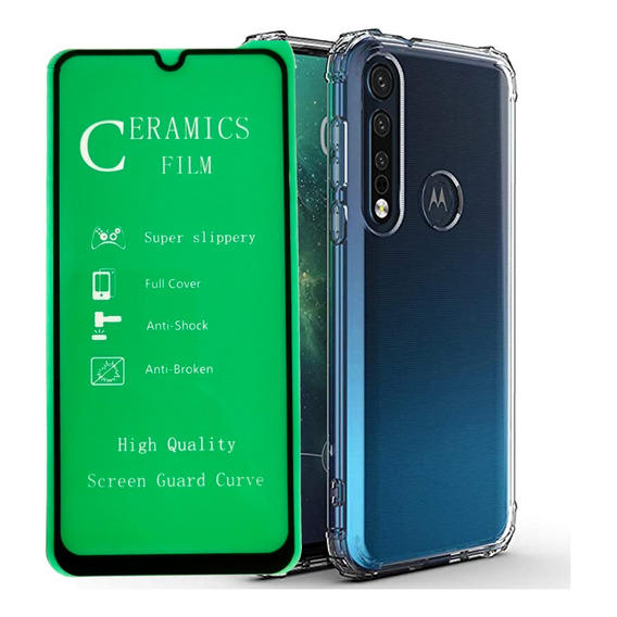 Estuche Forro + Vidrio Ceramico Para Motorola G8 Plus