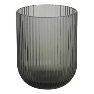 Set X6 Vasos De Vidrio Transparente Con Lineas 280ml Premium