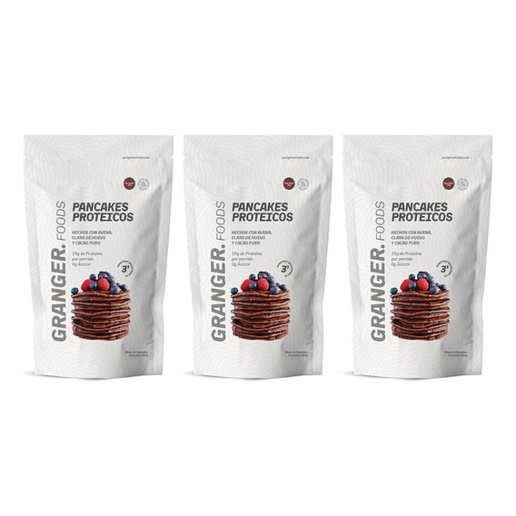 Granger Kit X3 Pancakes Proteicos Chocolate Suplemento 450gr