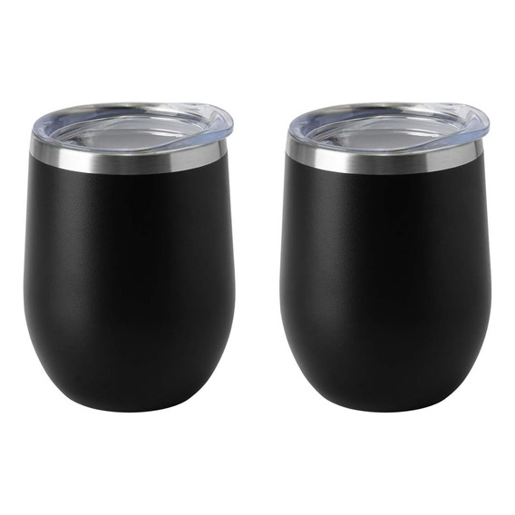 Mate Con Tapa Set De 2 Acero Inoxidable 340ml Casatua