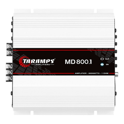 Potencia Taramps Md800 1 Canal 800w Rms Auto Amplificador Color Blanco