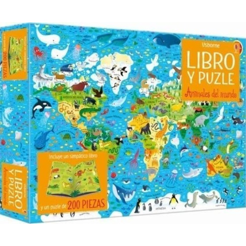 Animales Del Mundo. Libro Y Puzzle 200 Piezas