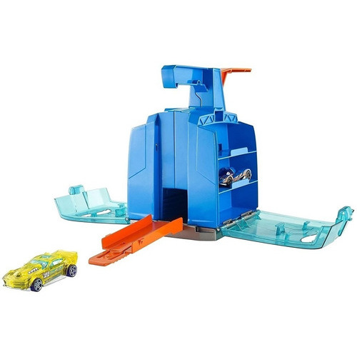 Hot Wheels - Caja Lanzadora De Autos Gcf92 Color Azul y naranja