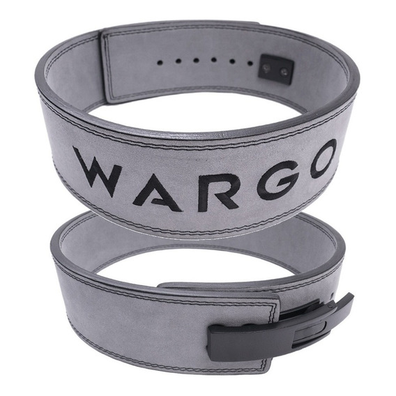 Cinturon Palanca Wargo Gris Cuero 10 Mm Powerlifting Gym