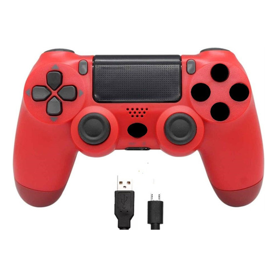 Joystick Inalambrico Compatible Con Pc Celular Y Ps4 Color Rojo