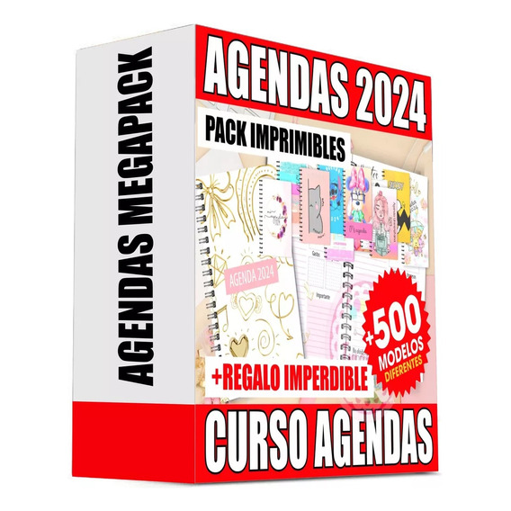 Kit Agendas 2024 Y Planners Pack Imprimible Para Imprimir