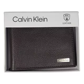 Carteira Masculina Calvin Klein Saffiano Leather Slim Bifold