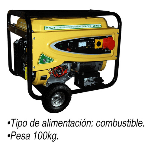 Generador Niwa 16hp 7000w Trifásico Gnw-73-er Arr/eléctrico