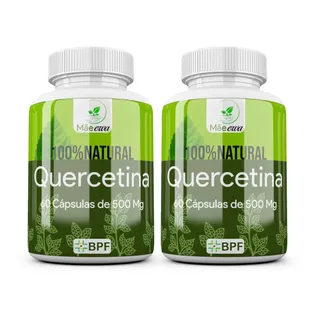 Quercetina 2 Frascos 100% Natural 120 Cápsulas 500mg 