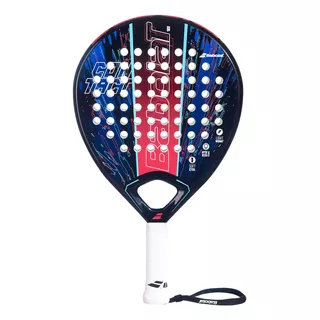 Paleta De Padel Babolat Contact 2023 Marco De Carbono Más Fibra De Vidrio Forma Redonda Pala De Control Color Negro Azul Rojo