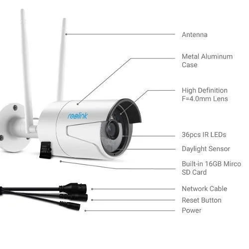 C mara de seguridad Reolink RLC 410WS con resoluci n de 3.6MP