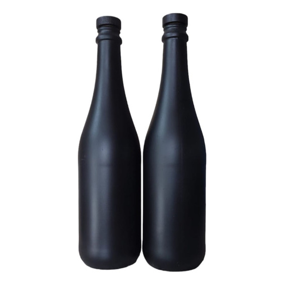 12 Botellas Borgoña Negro Mate 750ml Corchotapa  