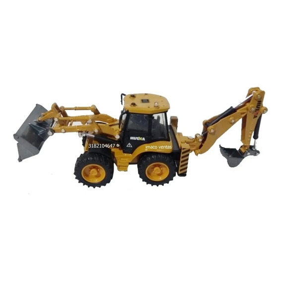 Pajarita Retro-excavadora Huina Escala 1:50 Back Hoe Loader