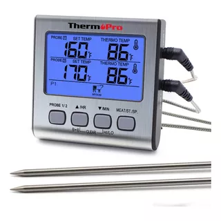 Termômetro Digital Alimentos Com 2 Sensores Thermopro Tp-17