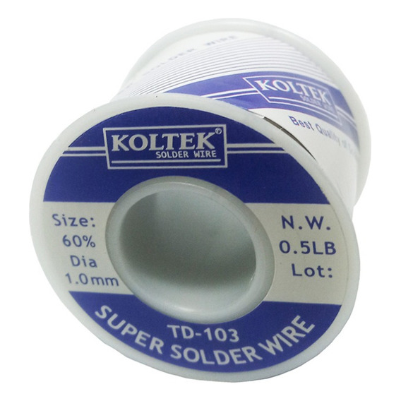 Soldadura Estaño Koltek 250gr 1/2 Libra 1mm 60/40 