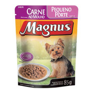 Sache Para Cães Adulto Magnus Carne Ao Molho Pequenos 85g