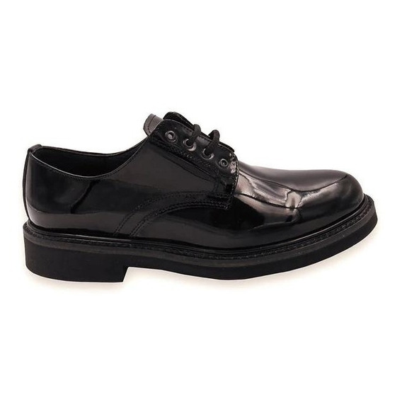 Zapato Choclo Tipo Charol De Corfam Negro Marca Panther