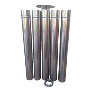 Kit Chaminé Para Fogão A Lenha Inox 7 Peças Nº 1 - 110m 