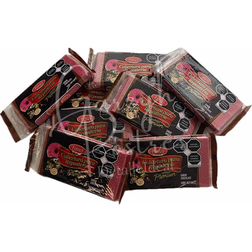 Cobertura De Chocolate Lussel Barra Calidad Premium 1kg Rojo