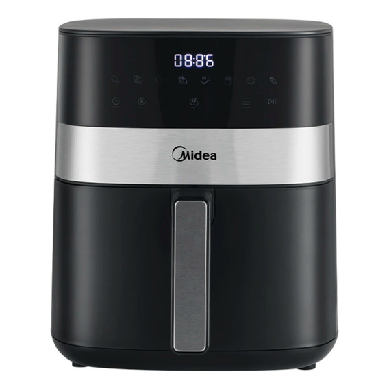 Freidora Sin Aceite Airfryer Midea Mf-cn65e 6 Lt 1700w 200ºc Color Negro