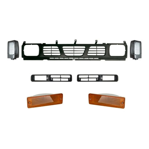 Kit Frente Nissan D21  1993 Al 2008 Gris Cuarto Front Ambar