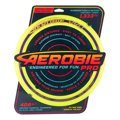 Aerobie Pro Aro Dinamico Frisbee Volador 33 Cm Int 88400 Color Verde