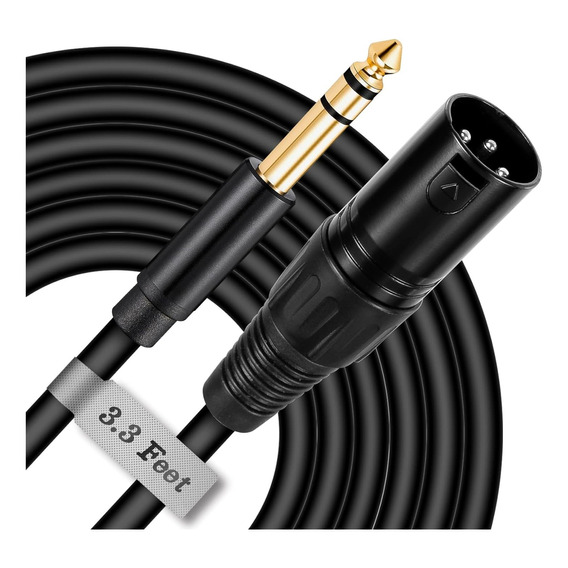 Cable De Audio Trs Plug 6.35mm A Xlr Macho Balanceado 3 M