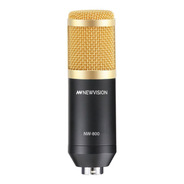 Micrófono Newvision Nw-800 Condensador  Cardioide Negro/dorado