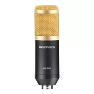Micrófono Newvision Nw-800 Condensador  Cardioide Negro/dorado
